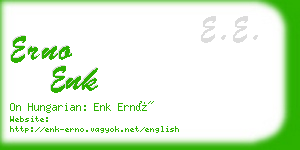 erno enk business card